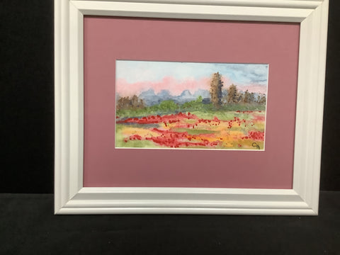 serene in red by Charlene Hobbs